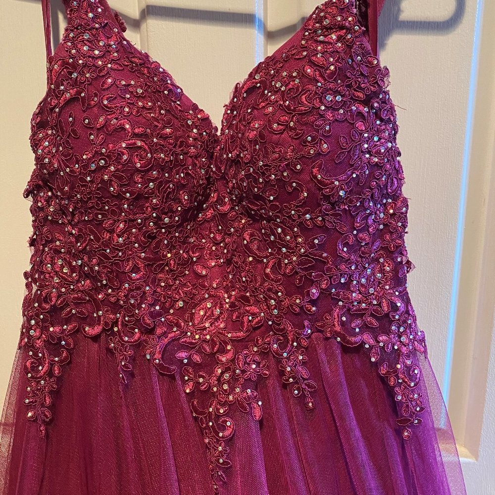 Electric purple prom dress